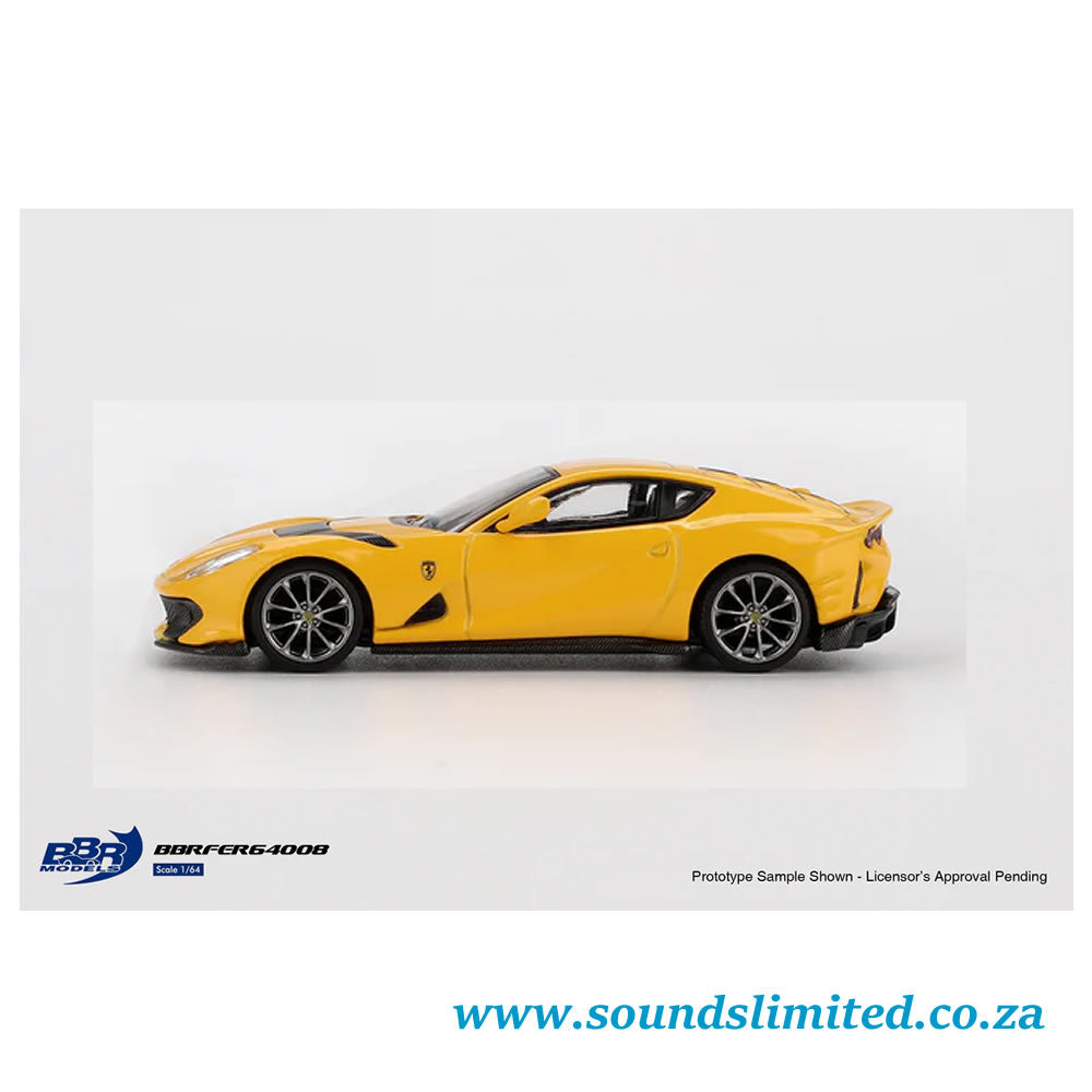 BBR Models 1/64 Ferrari 812 Competitizone Giallo Modena (Yellow) BBRFER64008