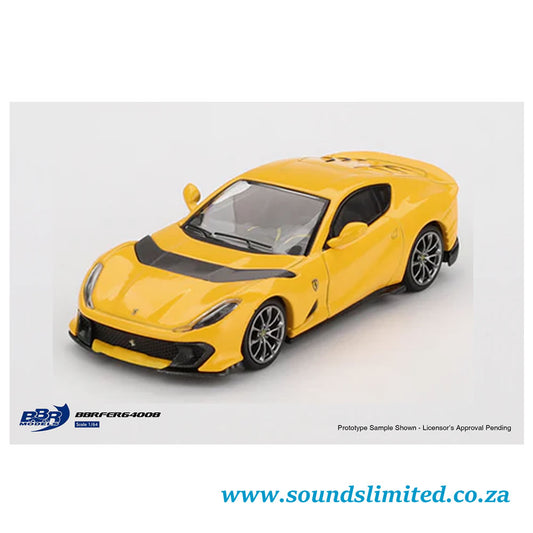 BBR Models 1/64 Ferrari 812 Competitizone Giallo Modena (Yellow) BBRFER64008