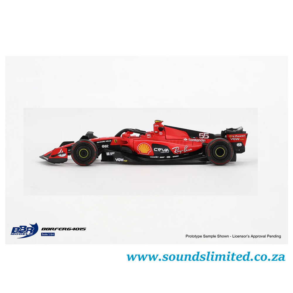BBR Models F1 1/64 2023 Carlos Sainz Bahrain GP #55 Ferrari SF-23 BBRFER64015
