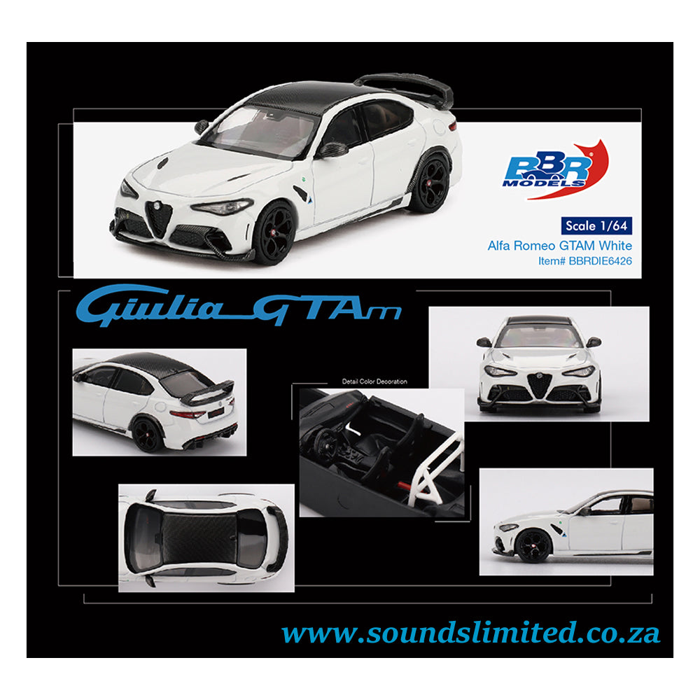 BBR Models Alfa Romeo Giulia GTAm 2021 White BBRDIE6426