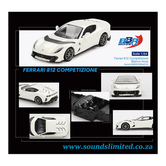 BBR Models Ferrari 812 Competizione Bianco Avus 2024 BBRDIE64010