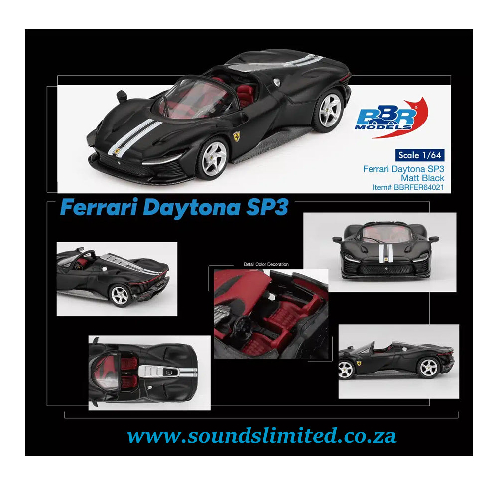 BBR Models Ferrari Daytona SP3 Matt Black BBRFER64021