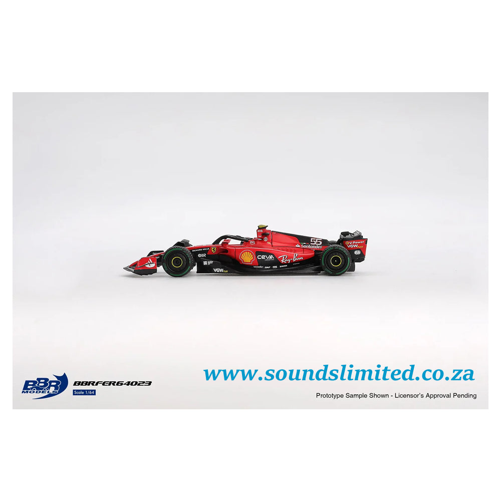 BBR Models Ferrari SF23 #55 C Sainz 2023 Monaco GP BBRFER64023