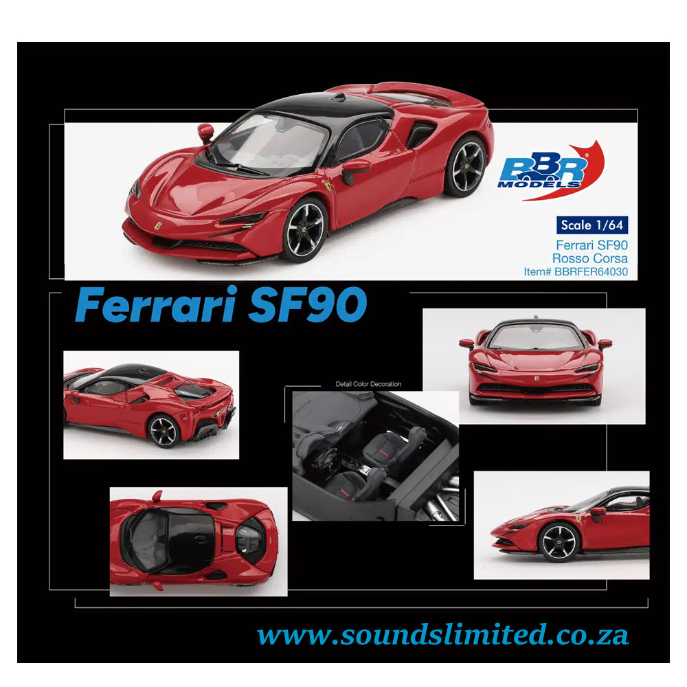 BBR Models Ferrari SF90 Rosso Corsa BBRFER64030