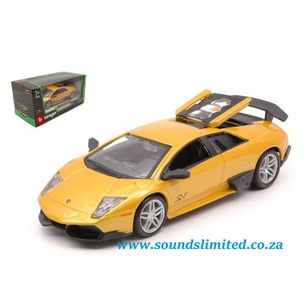 BBurago Lanborghini Murcielago LP 670-4 SV Pearl Yellow 1:32 Modellino