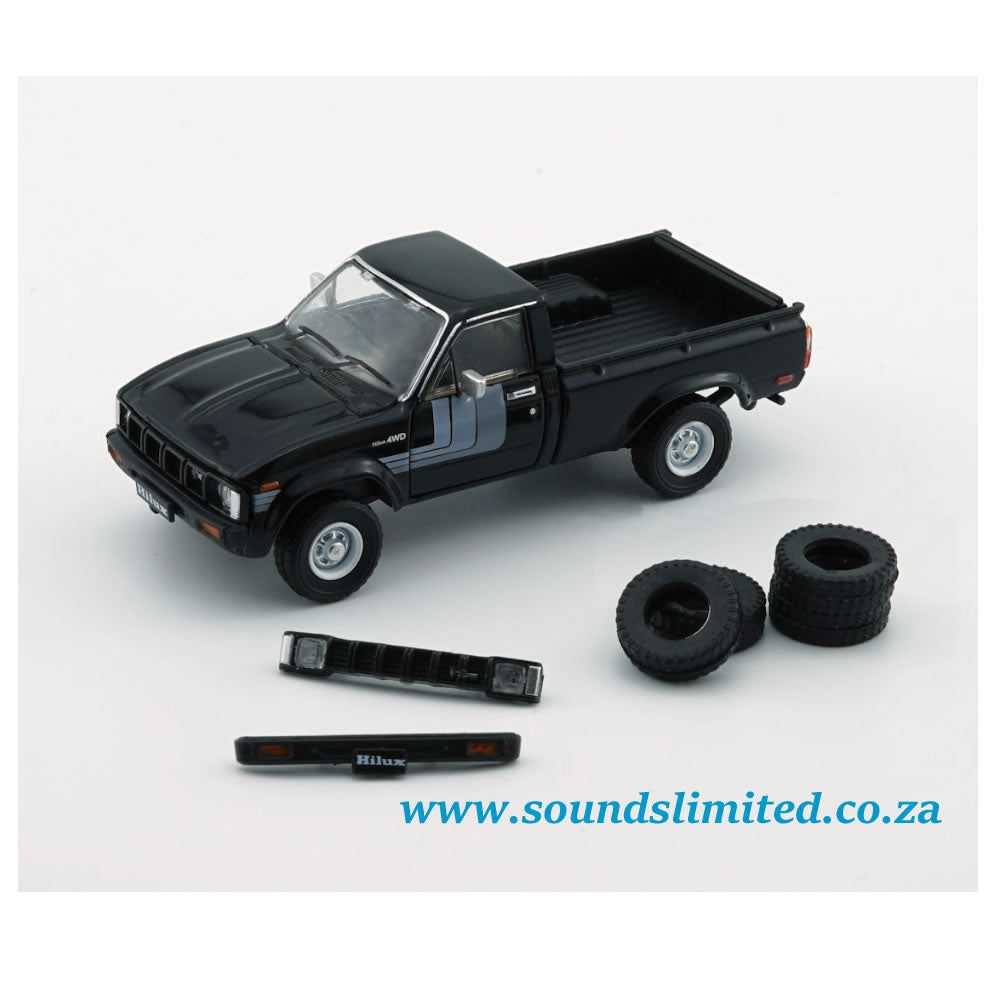 BM Creations 1/64 64B0227 Toyota 1980 Hilux N60 N70 Black
