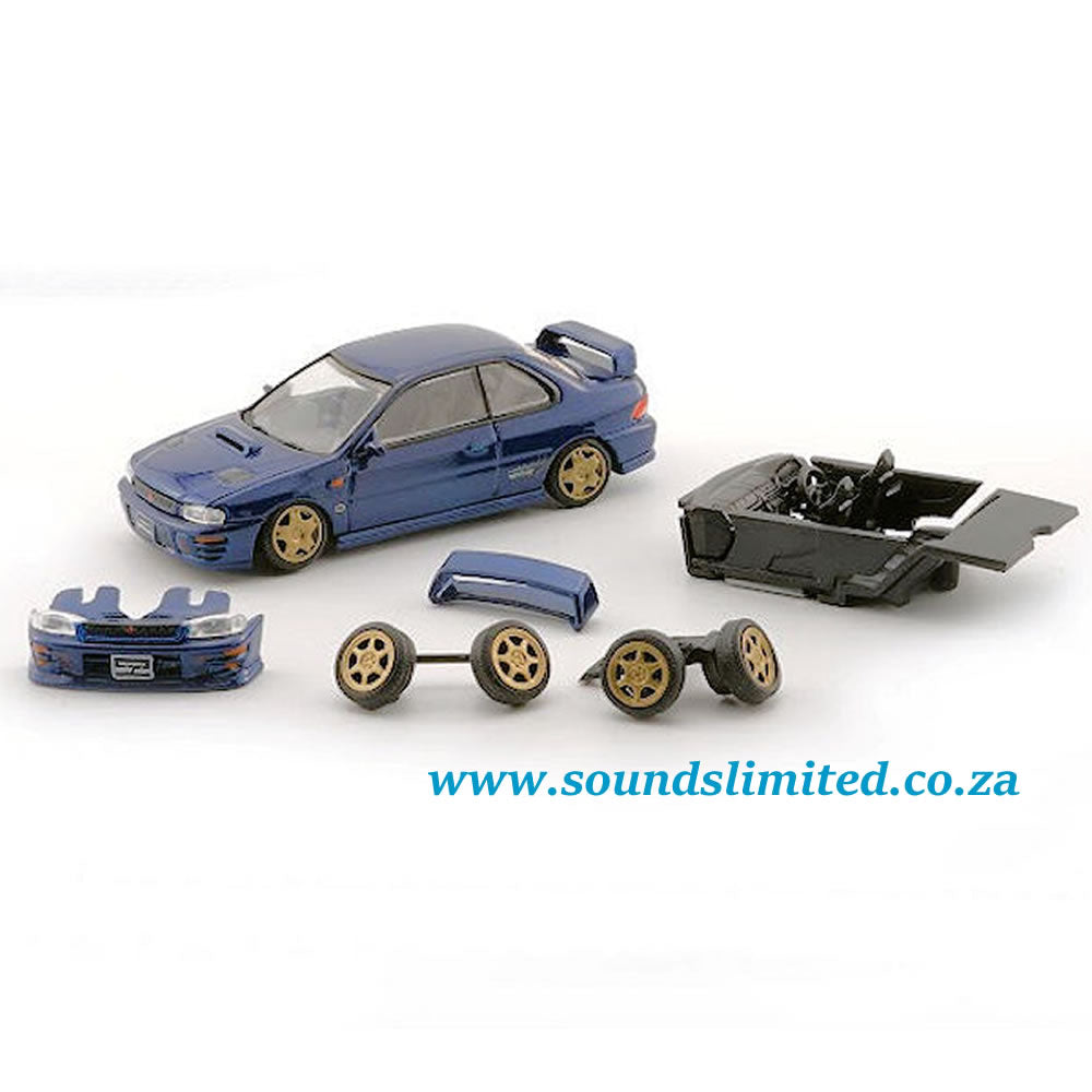BM Creations Subaru Impreza WRX Type-R 3 4-6 Blue RHD 1/64 64B0259