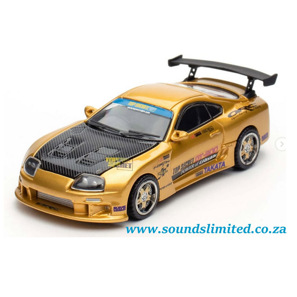 BM Creations Top Secret GT-300 Supra (JZA80) - Gold Hong Kong Toy Car Salon Exclusive 64b0429