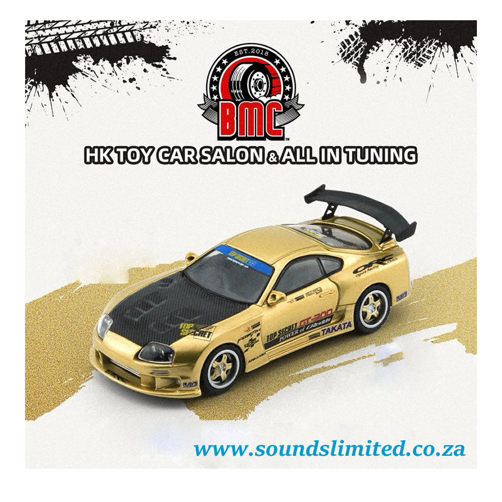 BM Creations Top Secret GT-300 Supra (JZA80) - Gold Hong Kong Toy Car Salon Exclusive 64b0429