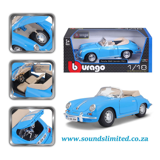 Bburago 1/18 Porsche 356B Cabrio 1961 18-12025