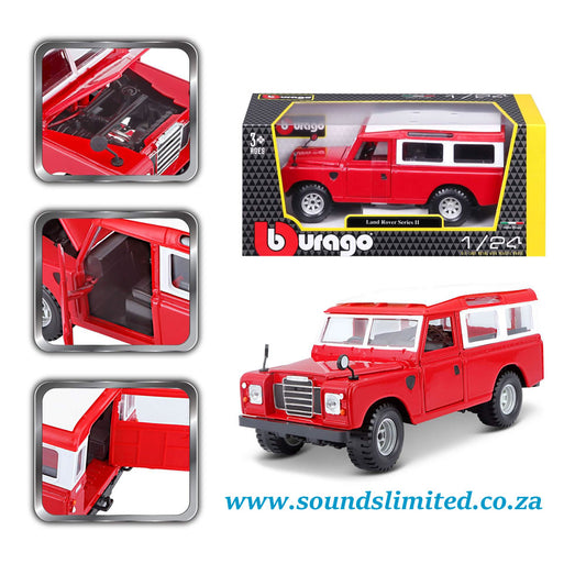 Bburago 1/24 Land Rover Series II Red 18-22063