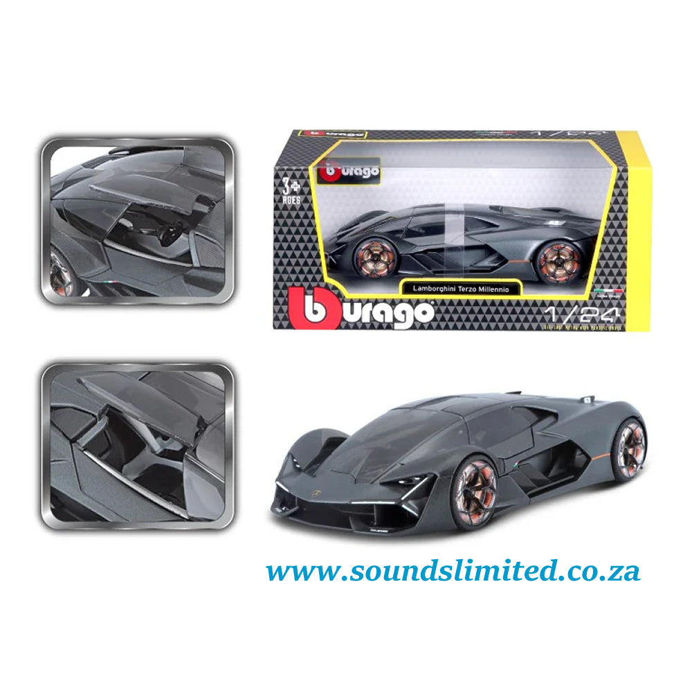 Bburago 1/24 Lamborghini Terzo Millennio Met Gray 18-21094