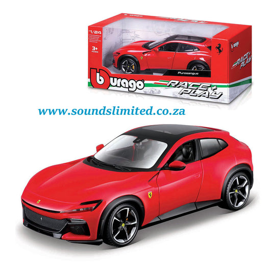 Bburago Ferrari Purosangue 1/24 Scale Model Car Red 18-26030