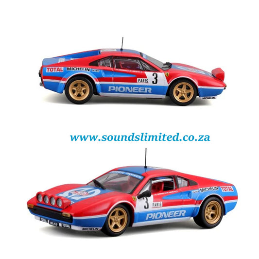 Bburago Ferrari Racing Series 308 GTB 1982 1/43 Scale #3 Red / Blue 18-36304