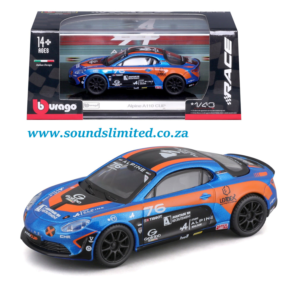 Bburago Race Alpine A110 Cup 1/43 18-38303