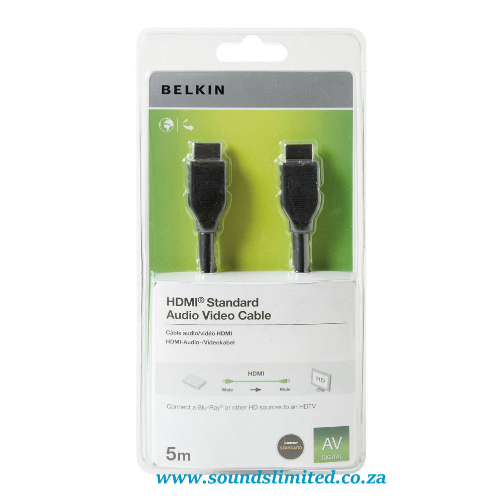 Belkin F3Y017cp5M-BLK HDMI Cable 5.00 m Ultra HD