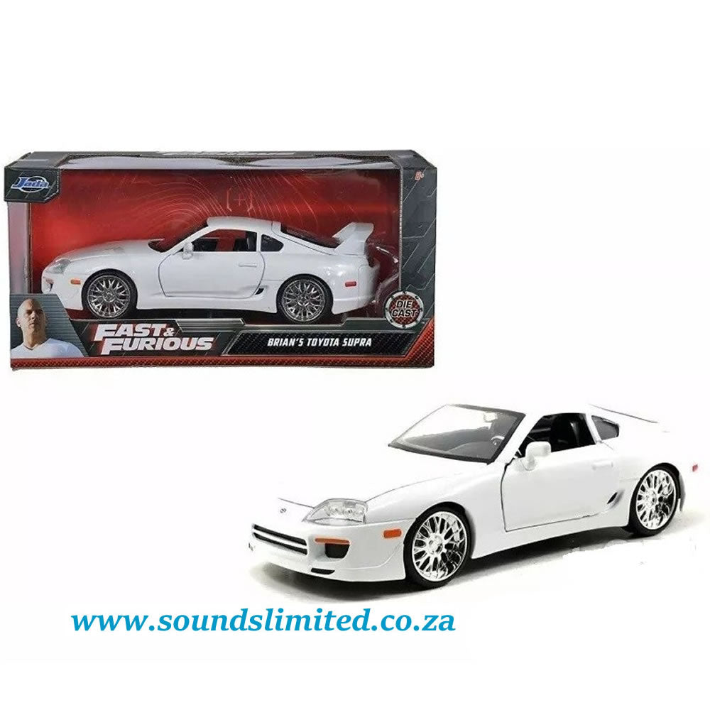 Jada Toys 1/24 Fast and Furious Brian's 1995 Toyota Supra White #97375