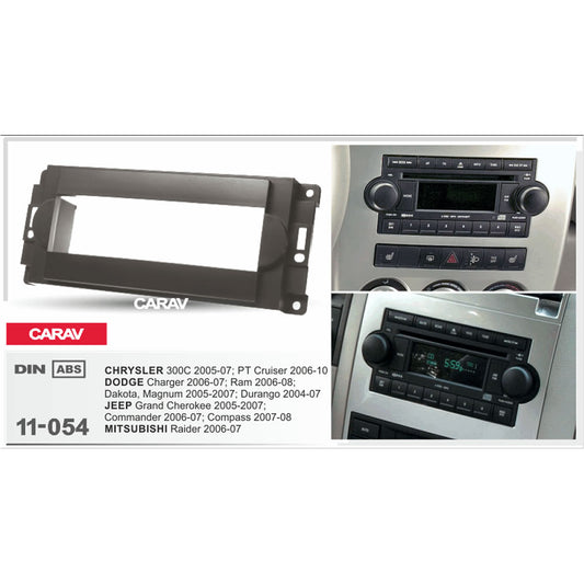 Carav 11-054 Chrysler, Jeep, Dodge In-Dash Car Radio Trimplate