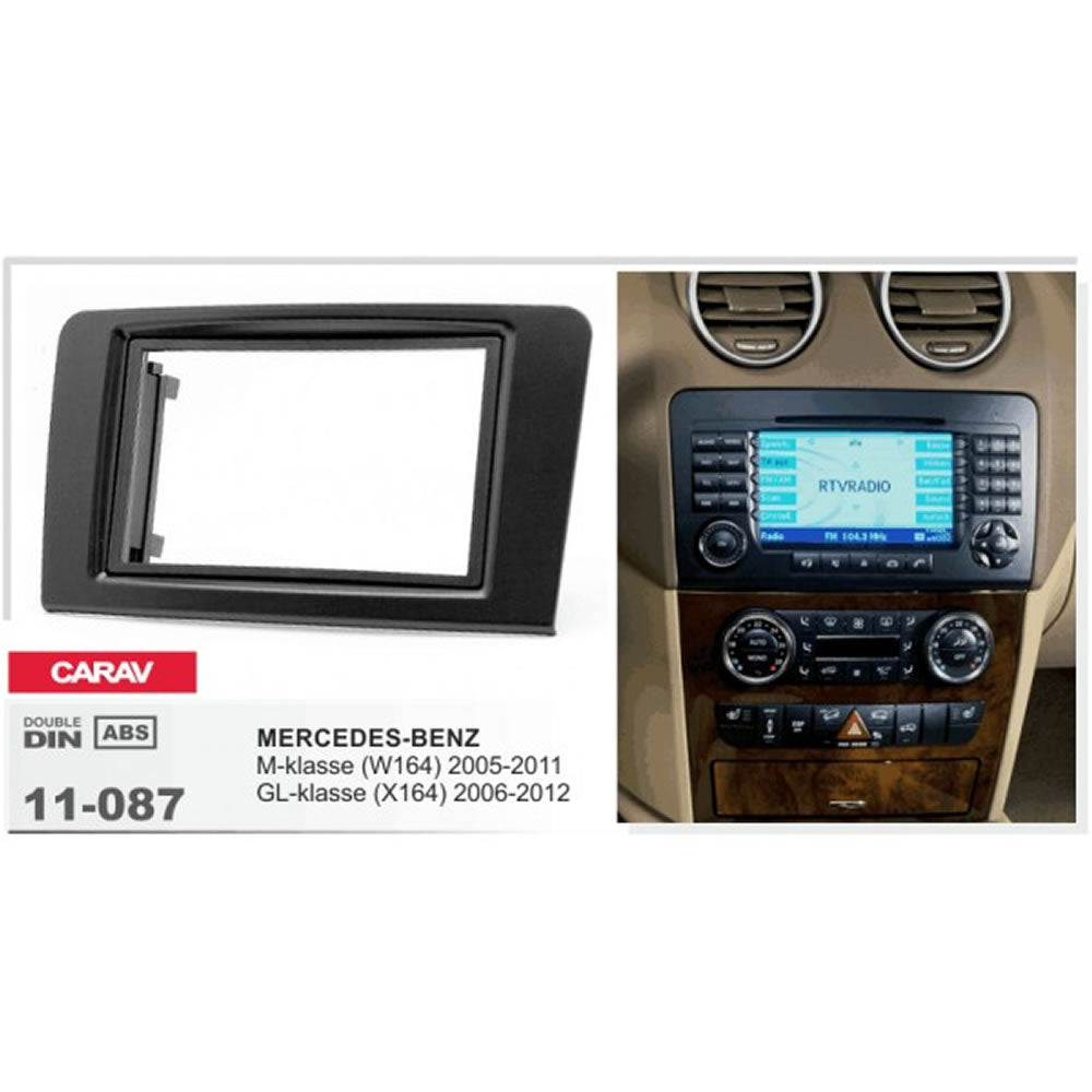 Carav 11-087 Merc M, GL Class In Dash Car Radio Trimplate