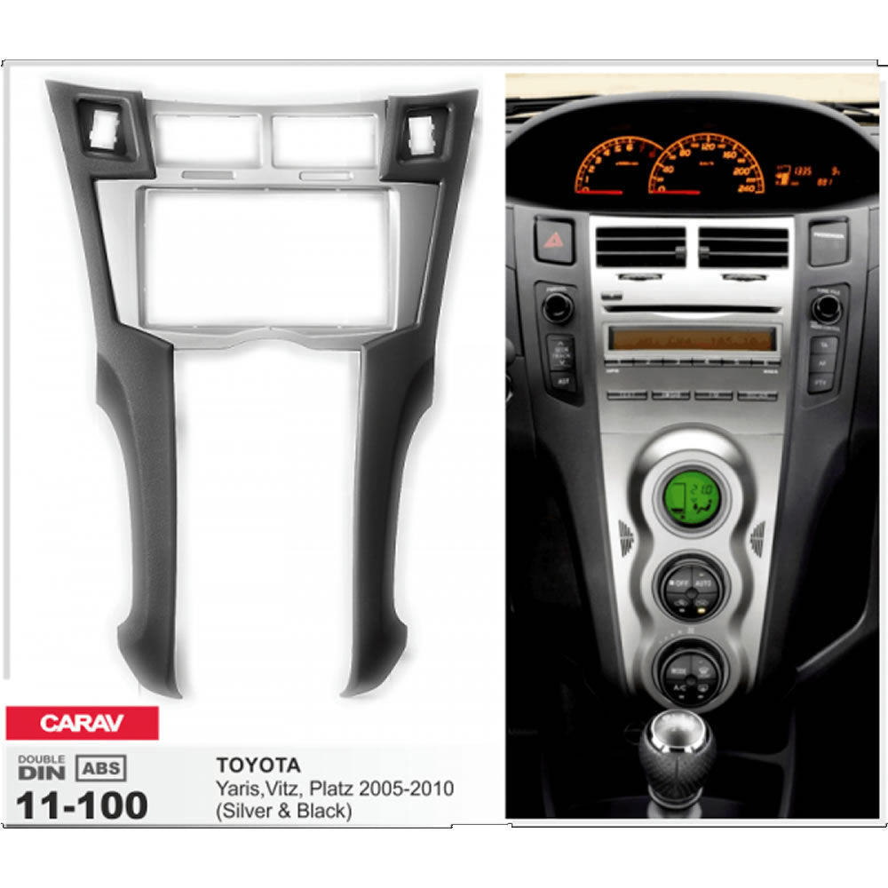 Carav 11-100 Toyota Yaris In Dash Car Radio Trimplate