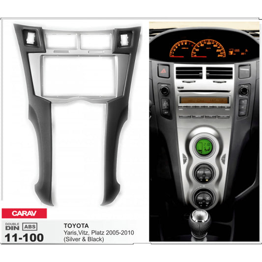 Carav 11-100 Toyota Yaris In Dash Car Radio Trimplate