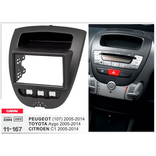 Carav 11-167 Toyota Aygo, Peugeot, Citroen In-Dash Car audio installation kit (Radio Trim)