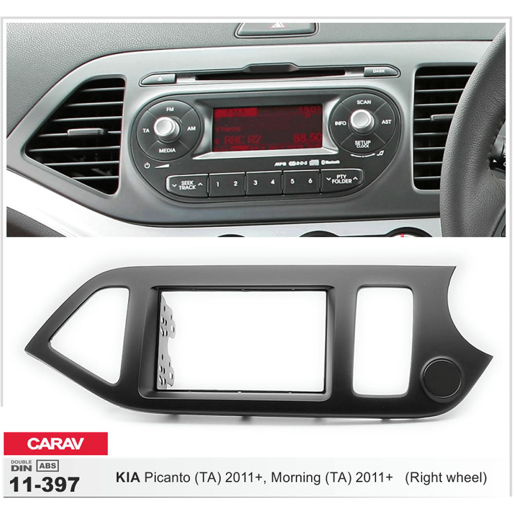 Carav 11-397 Kia Picanto In Dash Car Radio Trimplate