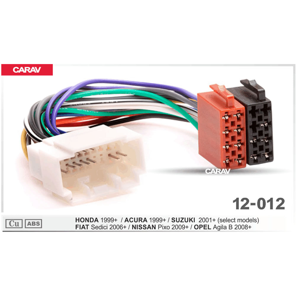 Carav 12-012 Honda, Suzuki, Fiat, Opel, Nissan ISO Harness for Car Radio Plug and Play