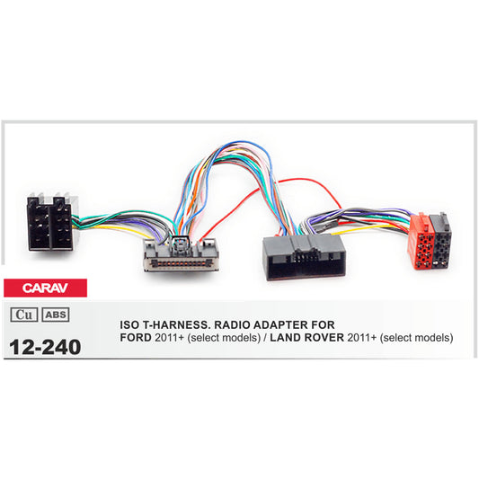 Carav 12-240 Ford, Land Rover ISO T Harness In-Dash Car audio installation