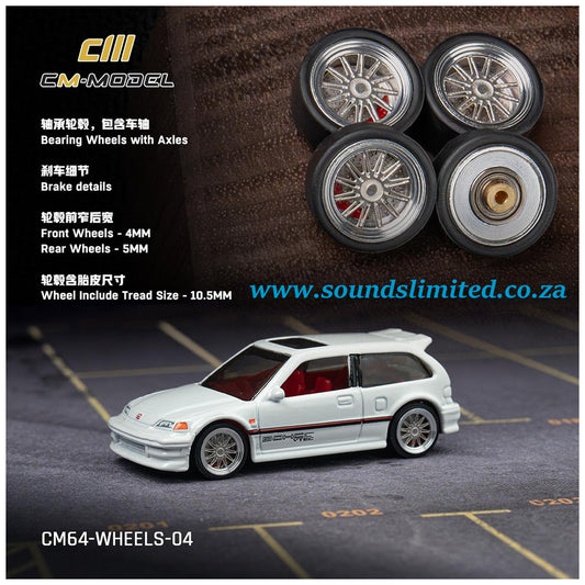 CM Model Custom 1/64 Bearing Wheels with Axles CM64-Wheel-04