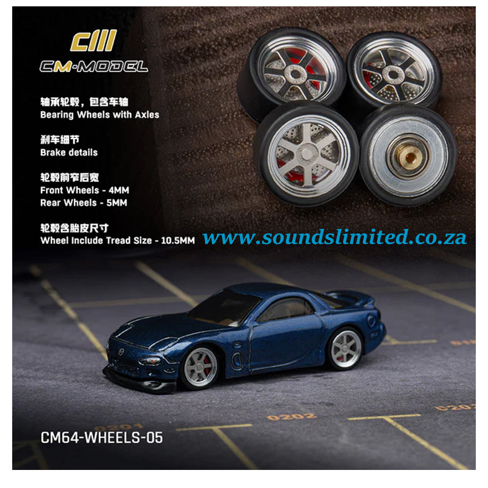 CM Model Custom 1/64 Bearing Wheels with Axles CM64-Wheel-05