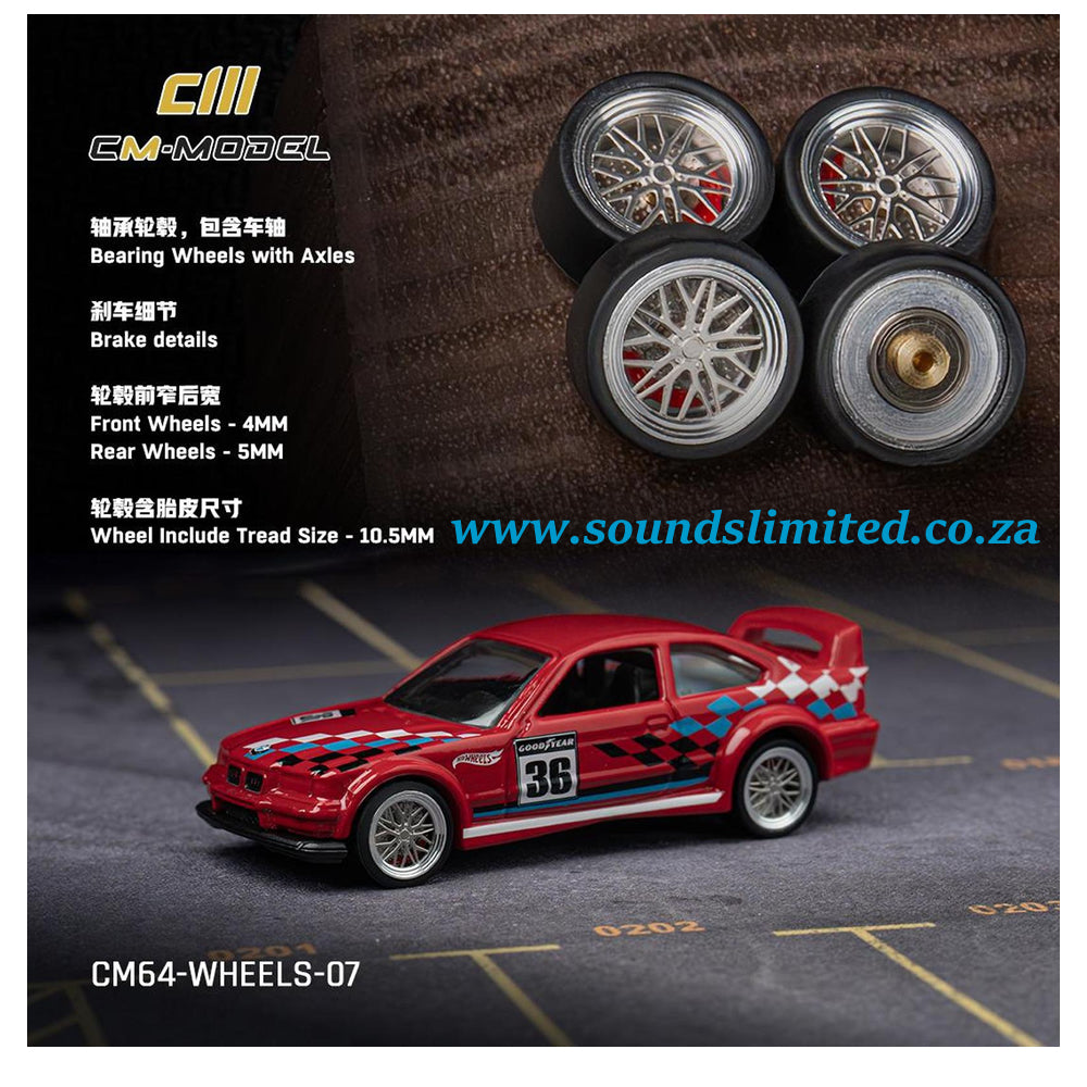 CM Model Custom 1/64 Bearing Wheels with Axles CM64-Wheel-07