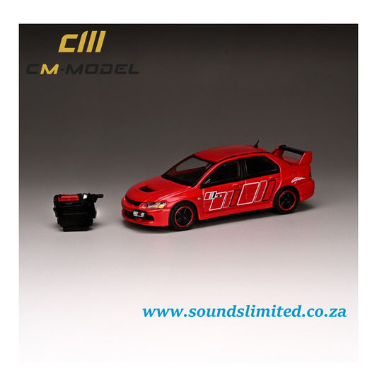 CM Model Mitsubishi Evolution IX Red Rally Art CM64-EVOIX-34