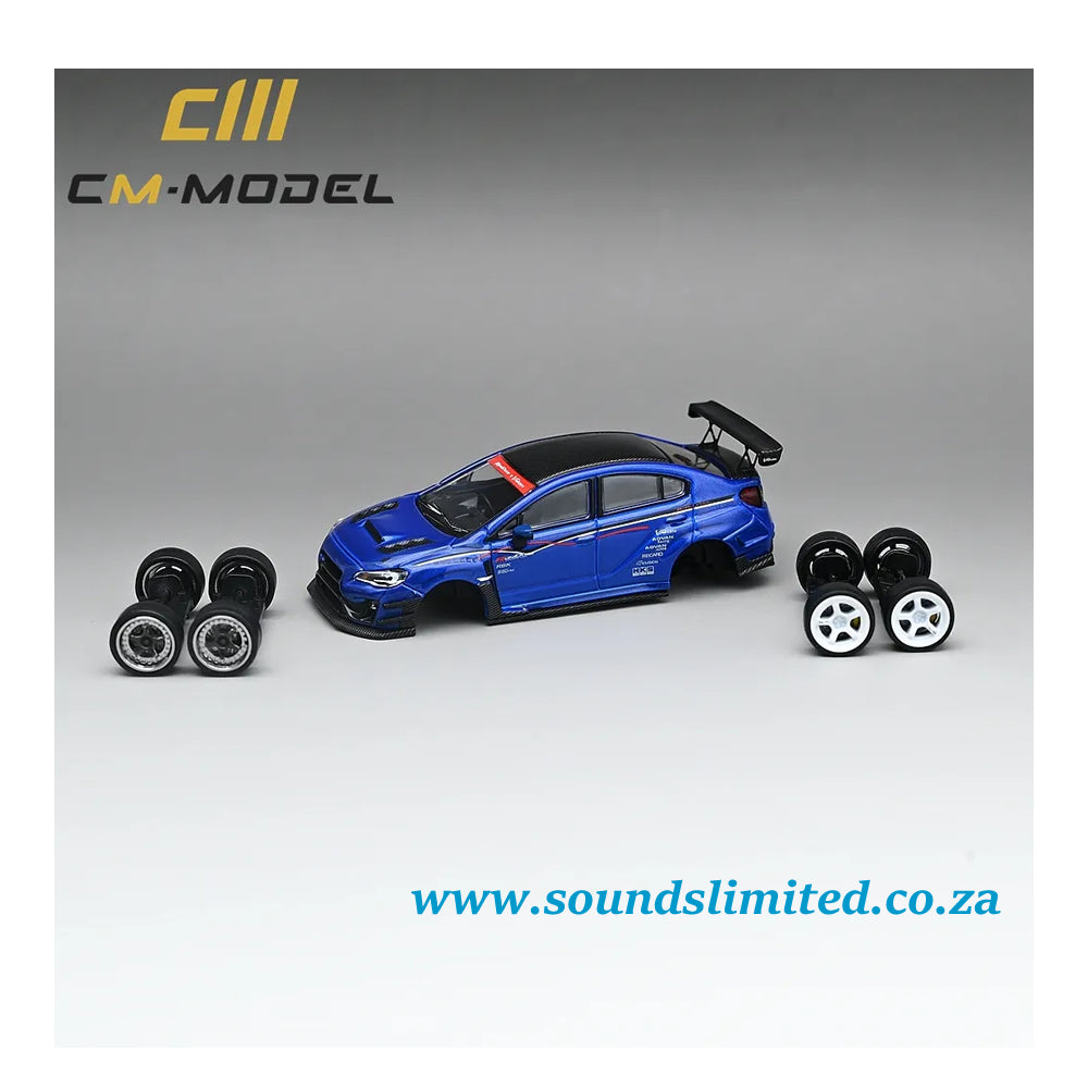 CM Model Subaru VAB WRX STI & S4 Varis Wide Body Kit Blue CM64-STI-01