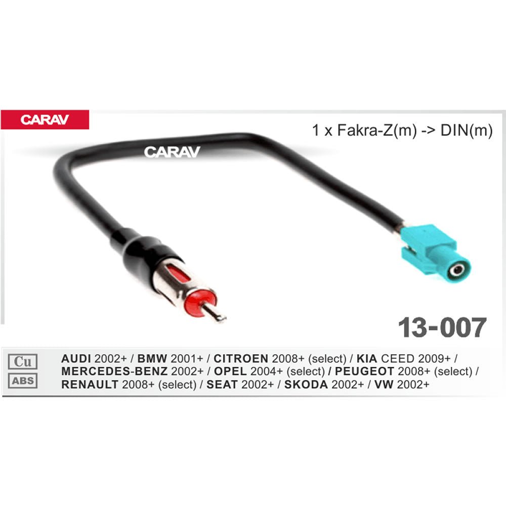Carav 13-007 VW, Opel, Merc, Kia Antenna Adapter for Car Audio Installation