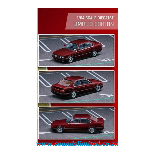 DCM 1/64 BMW E32 7-Series Burgandy Alloy Model Car Limited Edition 499 pcs DCM-E32-B