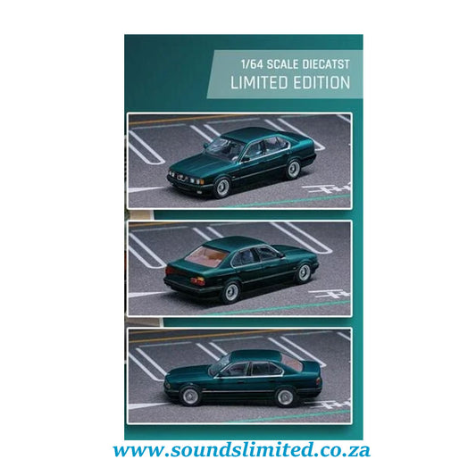 DCM 1/64 BMW E32 7-Series Green Alloy Model Car Limited Edition 499 pcs DCM-E32-G