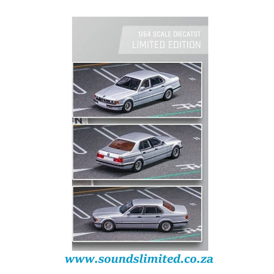 DCM 1/64 BMW E32 7-Series Silver Alloy Model Car Limited Edition 499 pcs DCM-E32-S