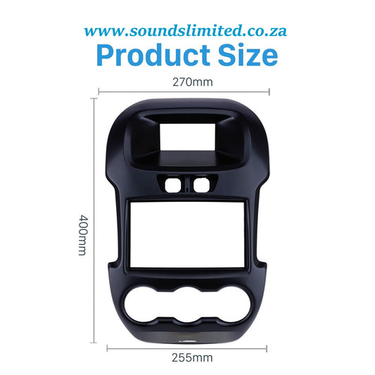 Ford Ranger 2013+  Radio dash fascia kit with steering wheel control