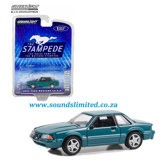 Greenlight 13340-C 1992 Ford Mustang LX 5.0 1/64 Diecast Model Car