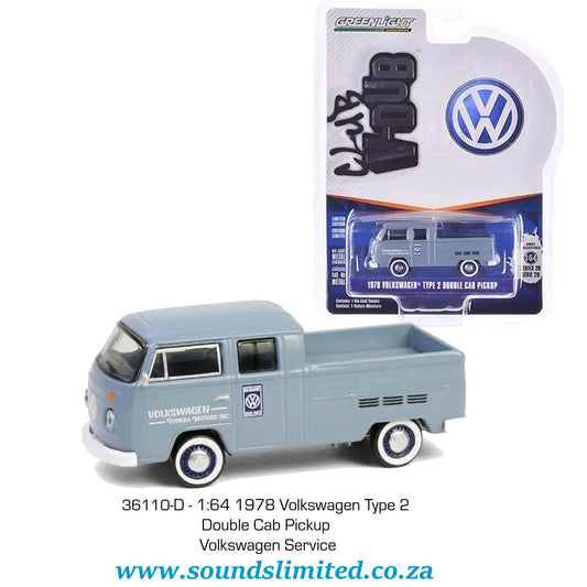 Greenlight 1978 Volkswagen Type 2 Double Cab Pickup 36110-D