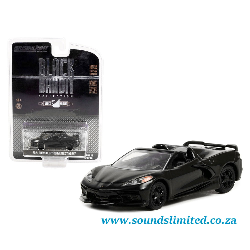 Greenlight Collectibles Black Bandit Series 26 - 2021 Chevrolet C8 Stingray Convertible