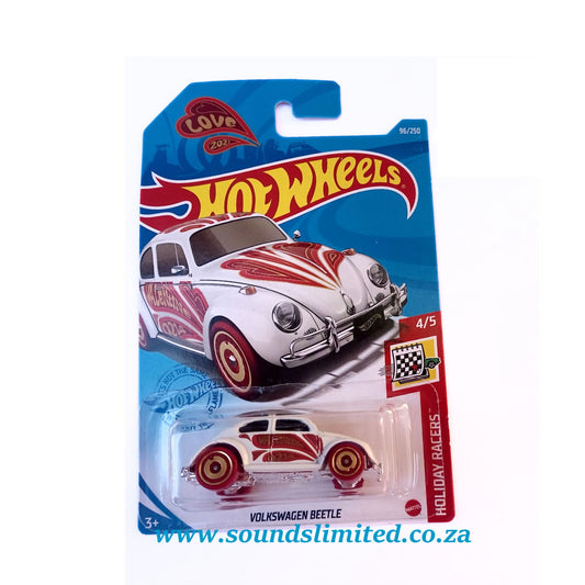 Hot Wheels 2021 Holiday Racers Volkswagen Beetle White GTC73
