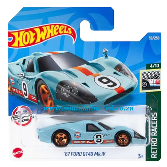 Hot Wheels 2022 #58 ’67 Ford GT40 Mk.IV 4/10 Retro Racer Blue