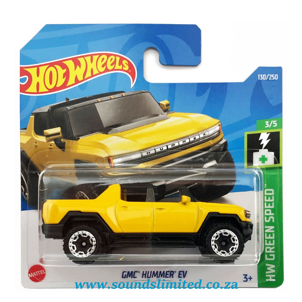 Hot Wheels 2022 Green Speed 1:64 Vehicle - Yellow GMC Hummer EV