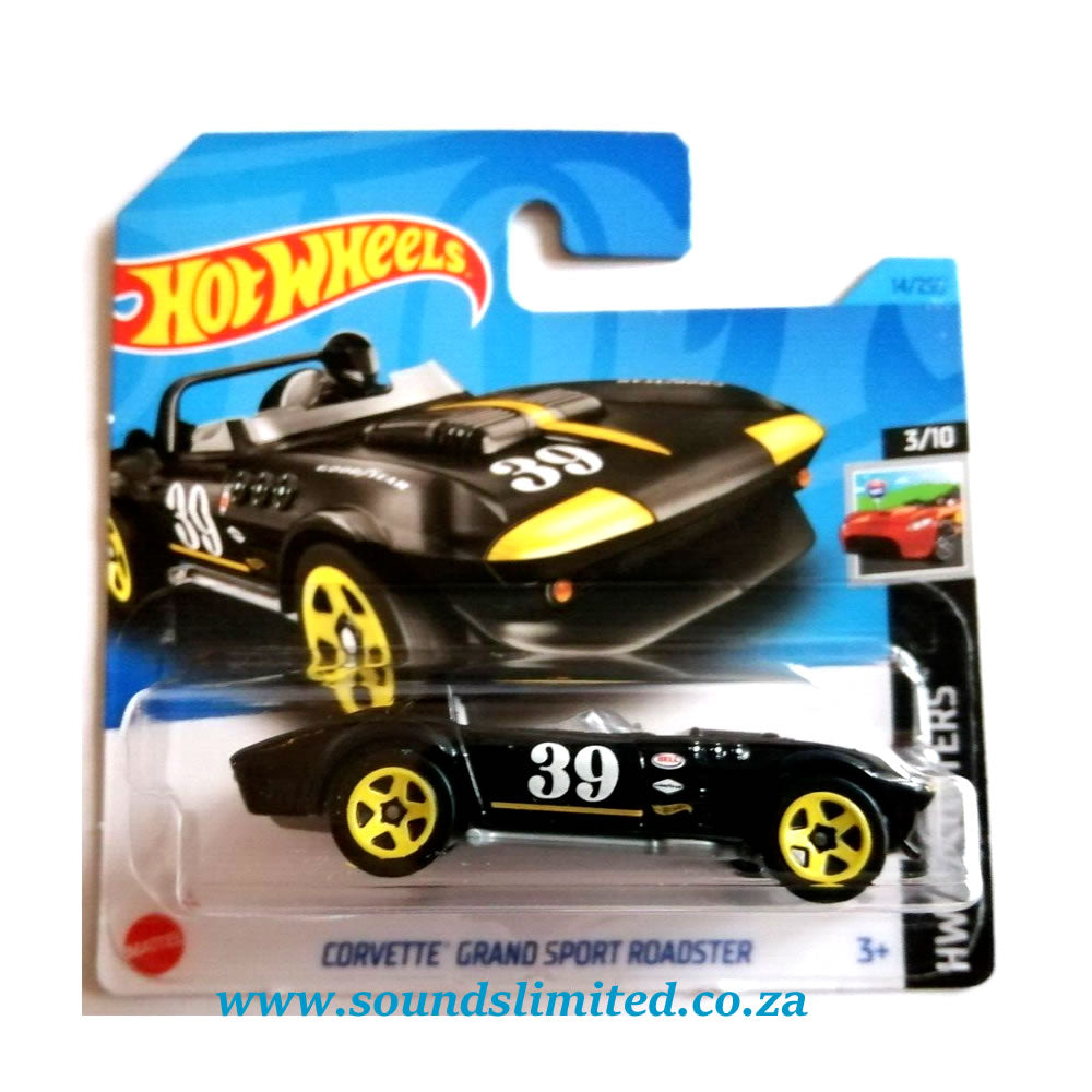 Hot Wheels 2023 #14 Corvette Grand Sport Roadster 3/10 Hw Roadsters Black - HKH38