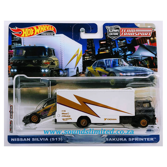 Hot Wheels Premium Car Culture Team Transport #52 - Nissan Silvia (S13) & Sakura Sprinter - HKF41