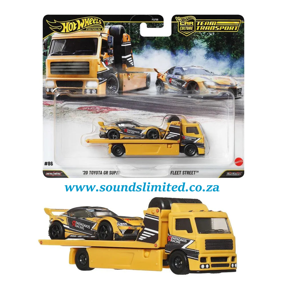 Hot Wheels 2026 Car Culture Team Transport #86 '20 Toyota GR & Supra Fleet Street JHX87