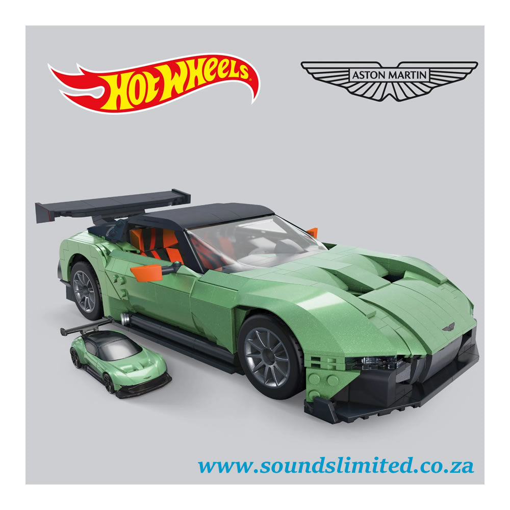 Mattel Brick Shop MEGA Hot Wheels Aston Martin Vulcan Vehicle Building Kit (986 Pieces) - HMY97