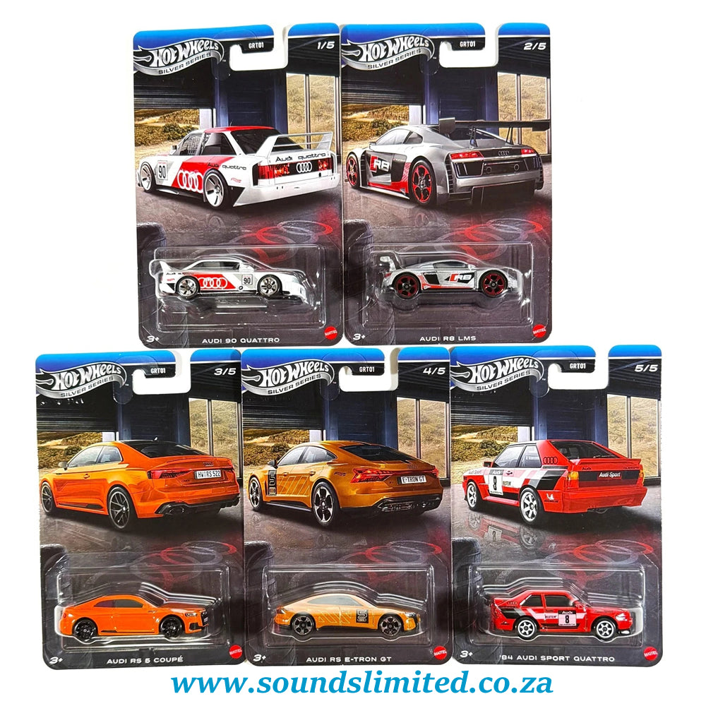 Hot Wheels Audi Series 2026 Silver Series Set of 5 GRT01-9C6Q